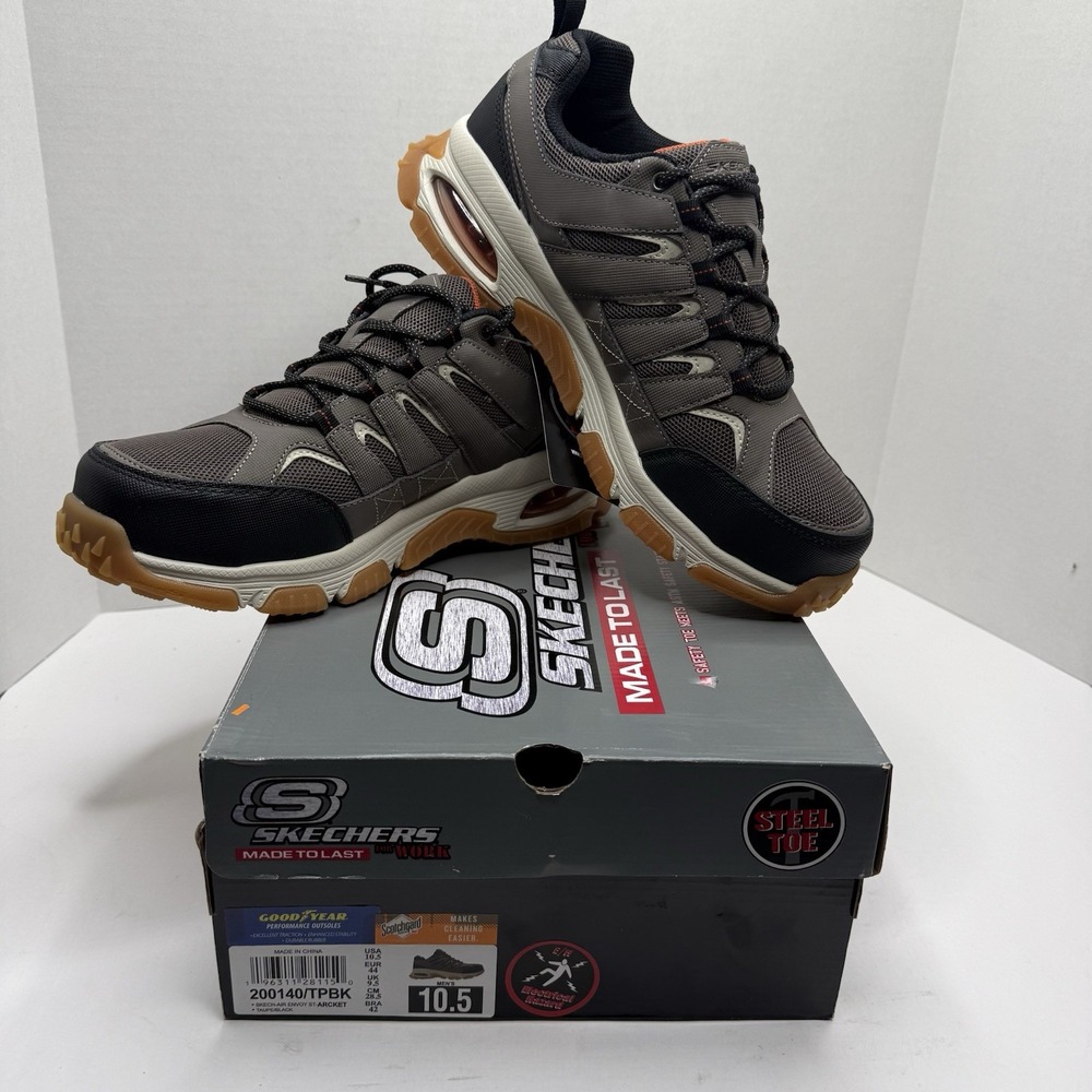 Skechers Work Men’s 10.5 Skech-Air Envoy ST Arcket Steel Toe Goodyear Shoes NIB